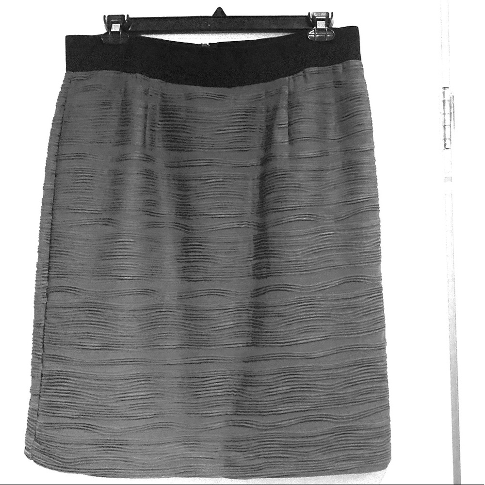 Alfani Gray Skirt with horizontal lines. Size 14w.